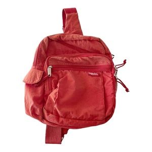 Baggallini Orange Red Sling Crossbody Backpack Purse